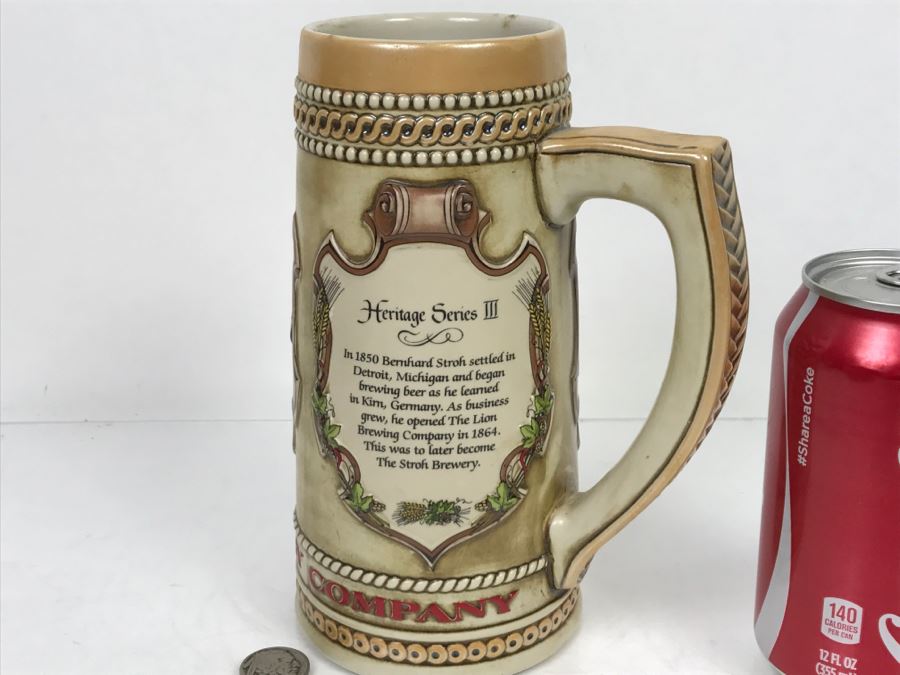 Stroh's Brewing Co Advertising Beer Stein By Ceramarte [Photo 4]