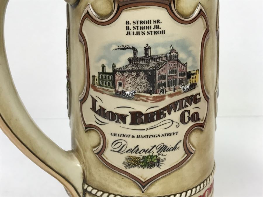Stroh's Brewing Co Advertising Beer Stein By Ceramarte [Photo 8]