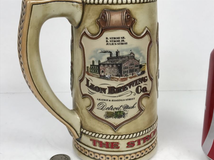 Stroh's Brewing Co Advertising Beer Stein By Ceramarte [Photo 7]