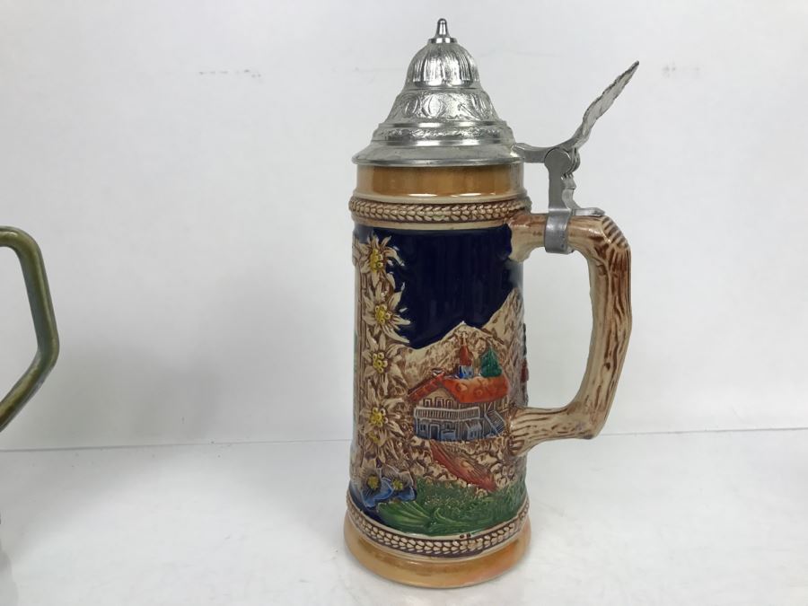 Set Of (4) German Beer Steins Mugs + (1) Finn MacCoul Beer Stein From Ireland [Photo 17]
