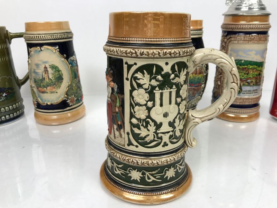 Set Of (4) German Beer Steins Mugs + (1) Finn MacCoul Beer Stein From Ireland [Photo 5]
