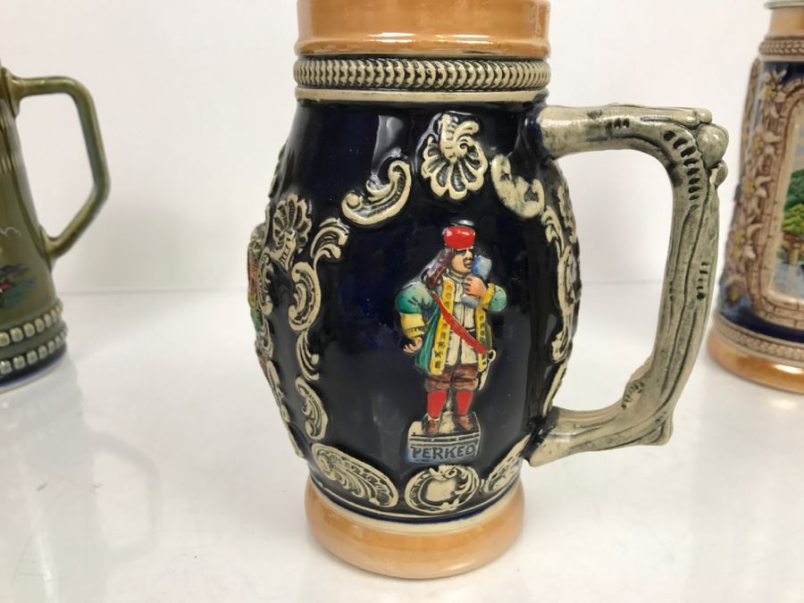 Set Of (4) German Beer Steins Mugs + (1) Finn MacCoul Beer Stein From Ireland [Photo 12]