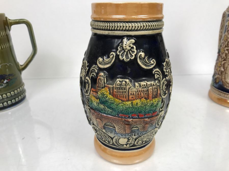 Set Of (4) German Beer Steins Mugs + (1) Finn MacCoul Beer Stein From Ireland [Photo 11]