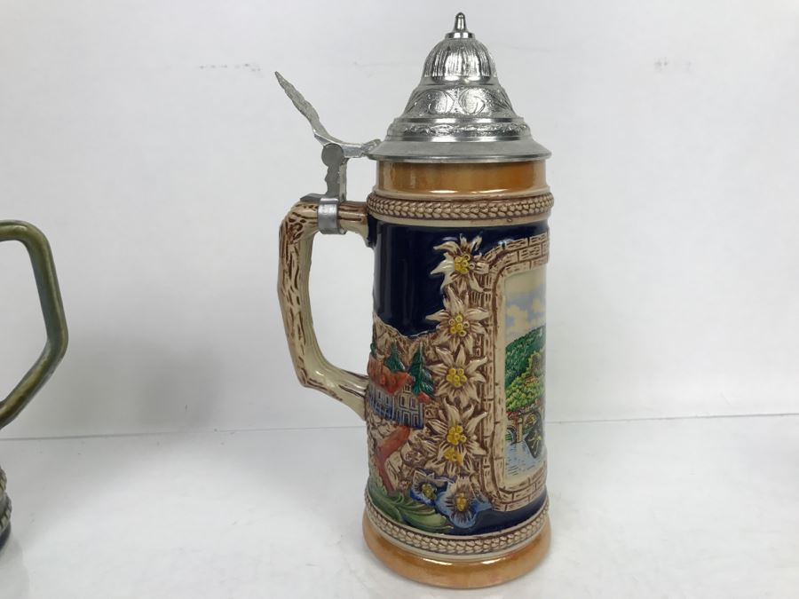 Set Of (4) German Beer Steins Mugs + (1) Finn MacCoul Beer Stein From Ireland [Photo 18]