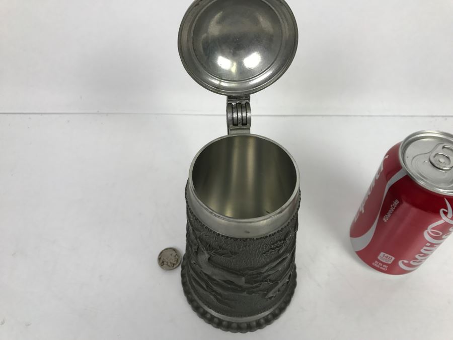 Vintage Rein SKS Zinn Pewter Relief Beer Stein [Photo 7]