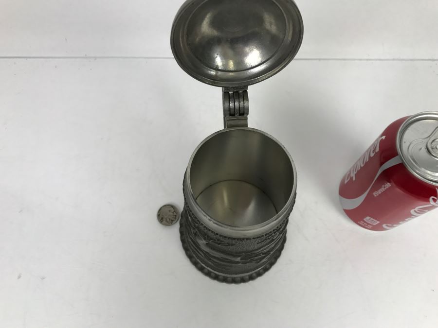 Vintage Rein SKS Zinn Pewter Relief Beer Stein [Photo 8]