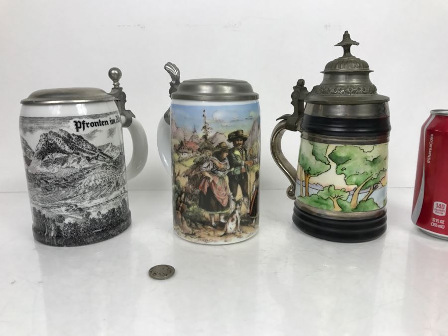 Set Of (3) German Beer Steins [Photo 1]