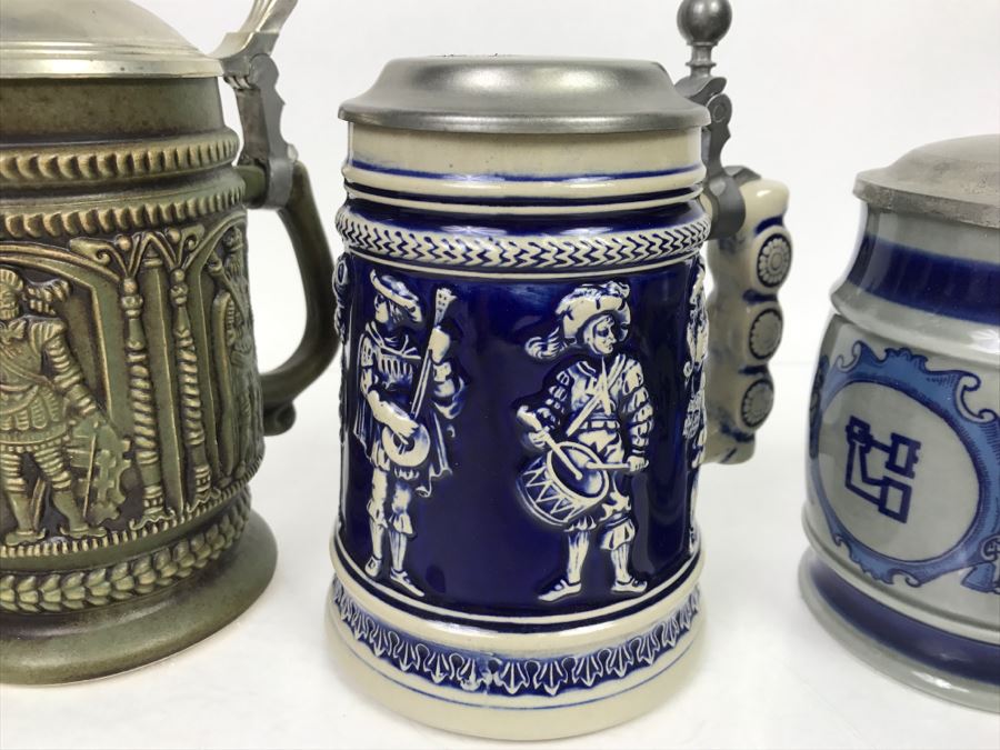 Set Of (4) German Beer Steins One Is Goebel [Photo 2]