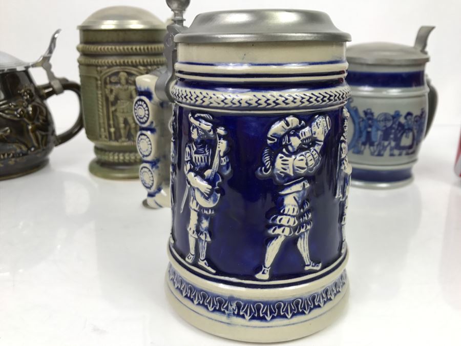 Set Of (4) German Beer Steins One Is Goebel [Photo 5]