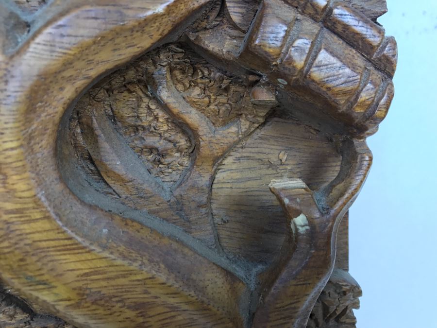 Large Wooden Deep Relief Carving [Photo 9]