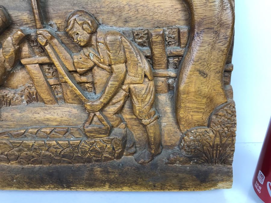 Large Wooden Deep Relief Carving [Photo 7]