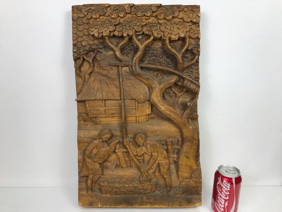 Large Wooden Deep Relief Carving [Photo 1]