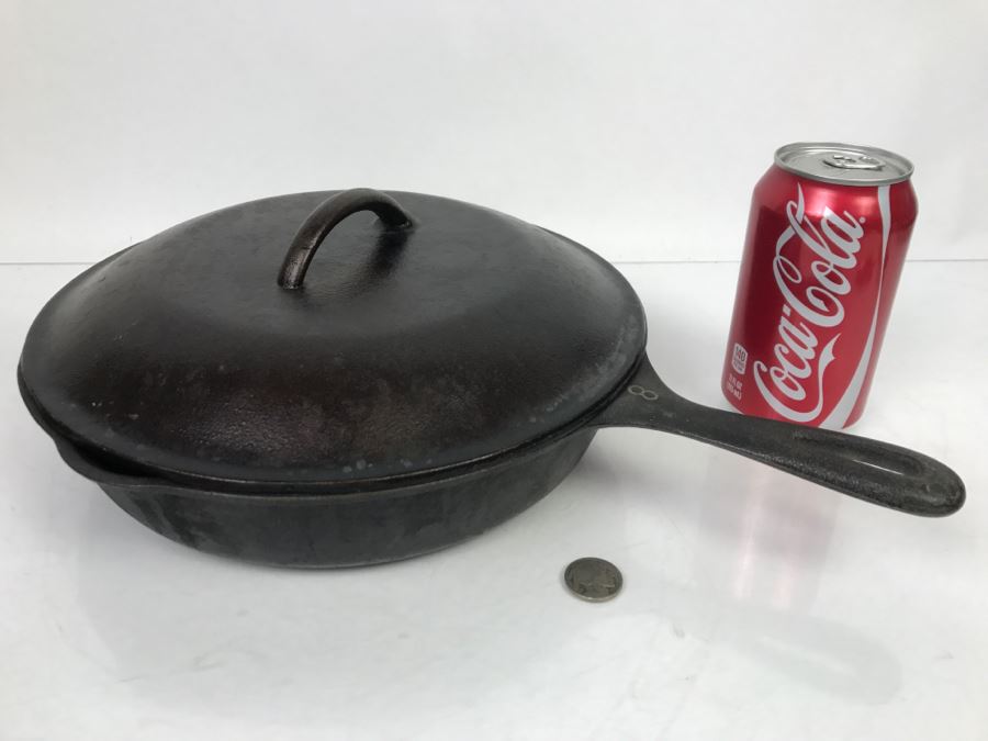 Vintage 10 1/2In Cast Iron Skillet With Lid Wagner Ware [Photo 1]