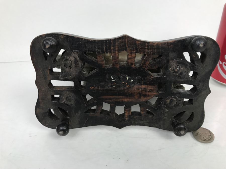 Vintage Bronze Cow Sculpture On Wooden Base From India [Photo 19]