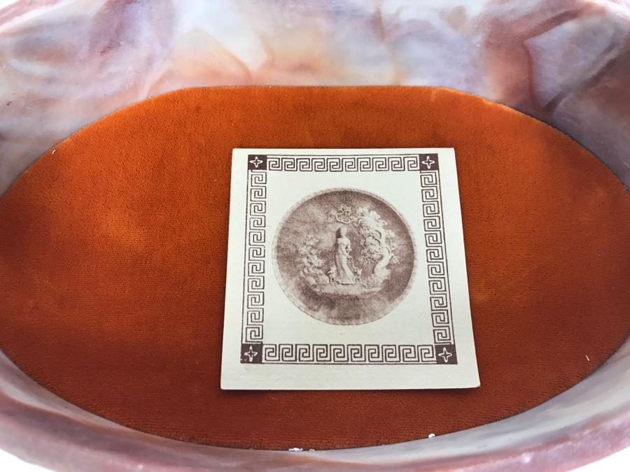 Vintage Incolay Stone Box Featuring Unicorns Signed R Nemith [Photo 10]