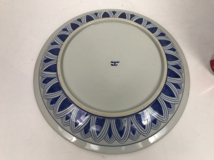 Contemporary Asian Blue And White Flower Pot Hand Painted In Thailand [Photo 10]