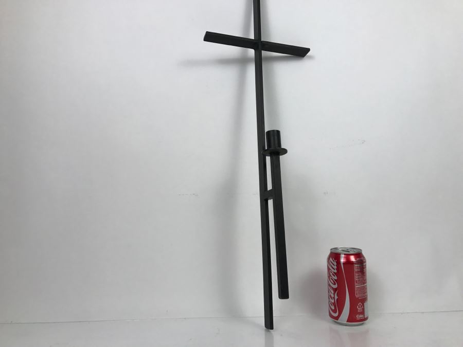 Wrought Iron Wall Hanging Cross Candle Holder [Photo 5]