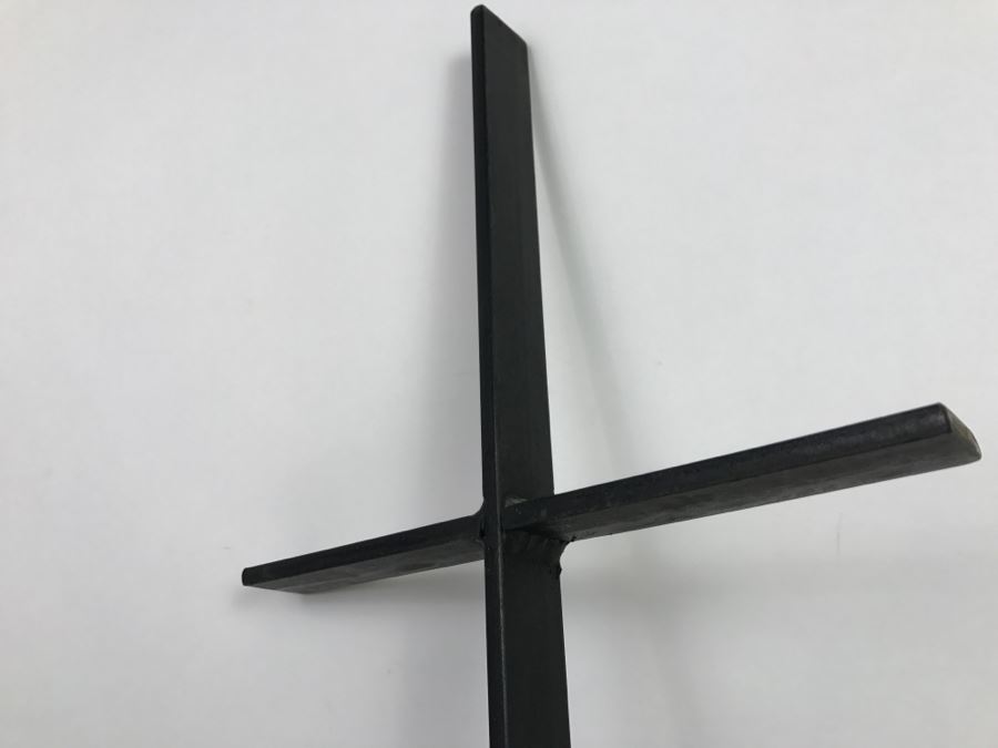 Wrought Iron Wall Hanging Cross Candle Holder [Photo 2]