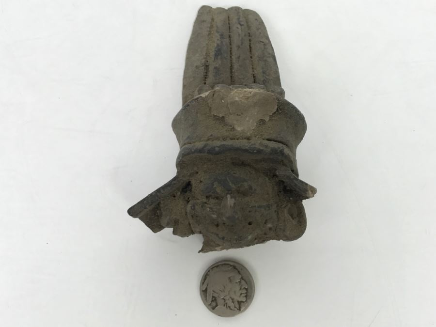 Unearthed Old Pottery Figure Head Artifact Of Unknown Origin [Photo 22]
