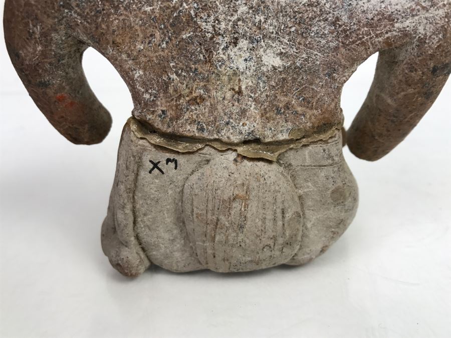 Old Pottery Figure Artifact Of Unknown Origin - Clean Break At Mid-Section Of Figure [Photo 24]