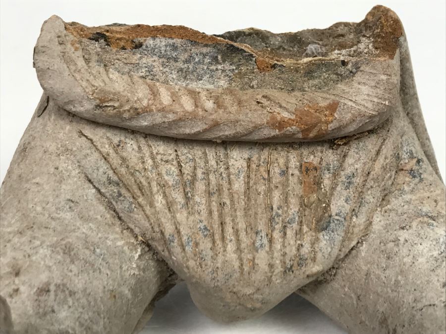 Old Pottery Figure Artifact Of Unknown Origin - Clean Break At Mid-Section Of Figure [Photo 11]