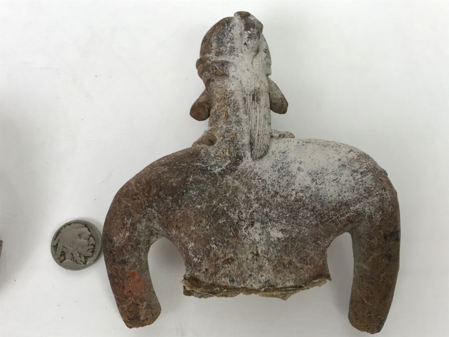 Old Pottery Figure Artifact Of Unknown Origin - Clean Break At Mid-Section Of Figure [Photo 15]