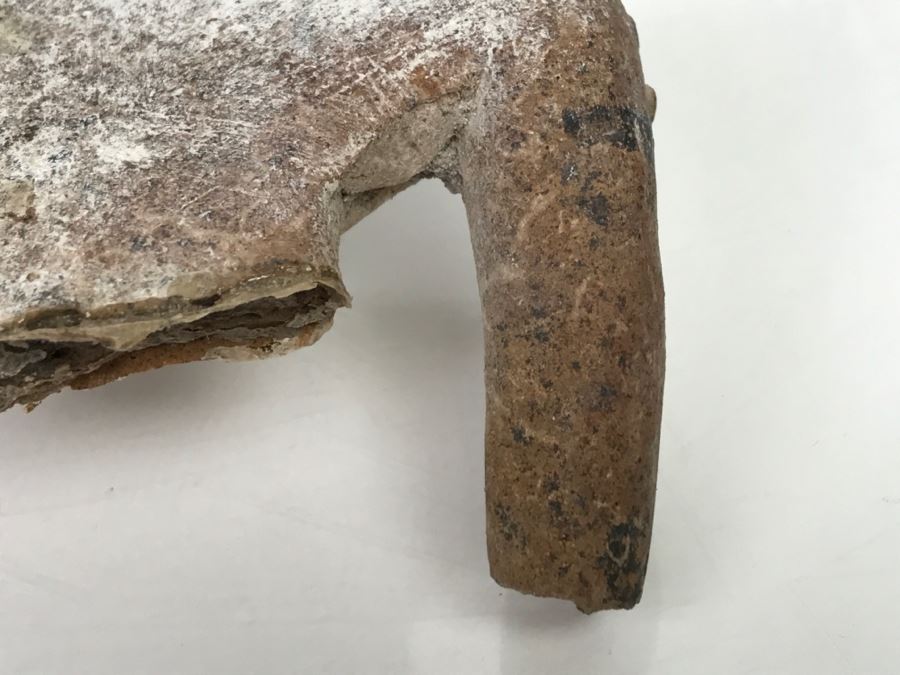 Old Pottery Figure Artifact Of Unknown Origin - Clean Break At Mid-Section Of Figure [Photo 17]
