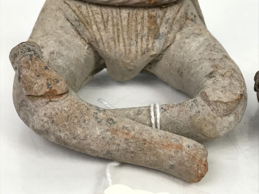 Old Pottery Figure Artifact Of Unknown Origin - Clean Break At Mid-Section Of Figure [Photo 12]