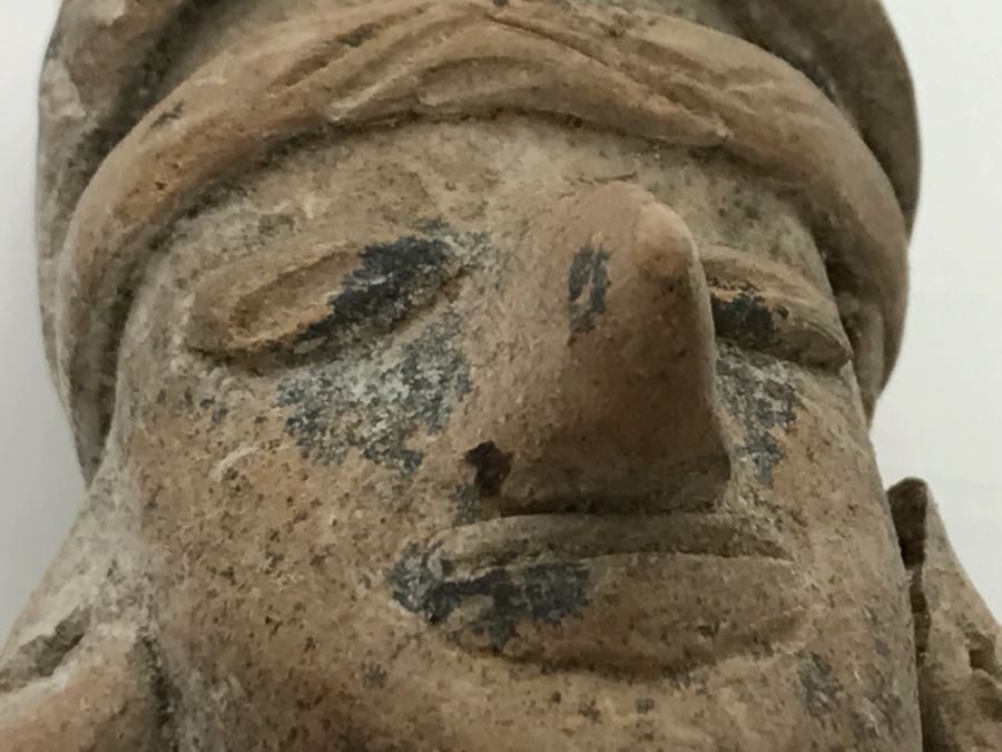 Old Pottery Figure Artifact Of Unknown Origin - Clean Break At Mid-Section Of Figure [Photo 9]