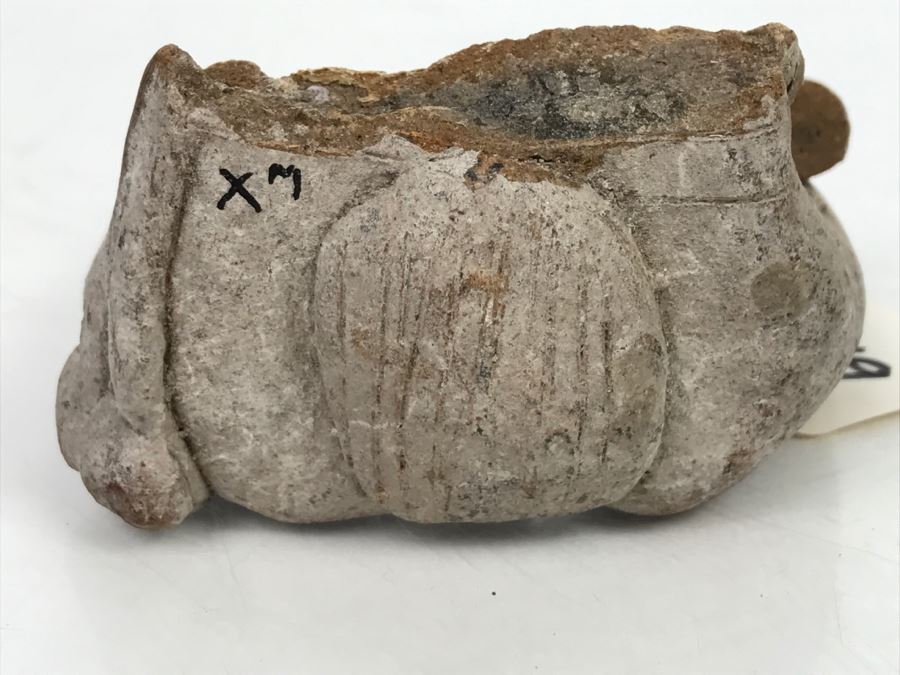 Old Pottery Figure Artifact Of Unknown Origin - Clean Break At Mid-Section Of Figure [Photo 13]