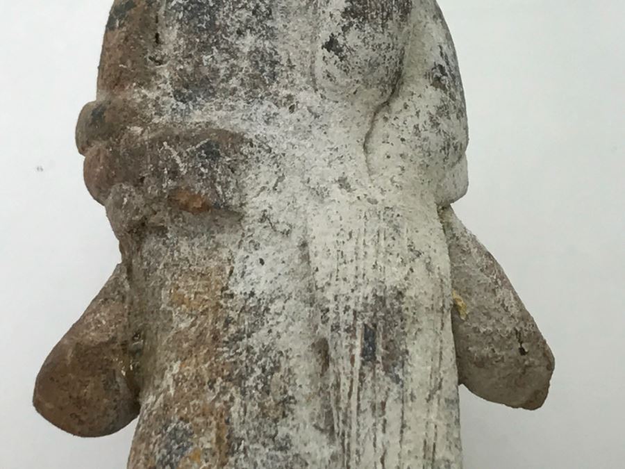 Old Pottery Figure Artifact Of Unknown Origin - Clean Break At Mid-Section Of Figure [Photo 20]