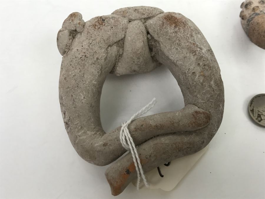 Old Pottery Figure Artifact Of Unknown Origin - Clean Break At Mid-Section Of Figure [Photo 14]