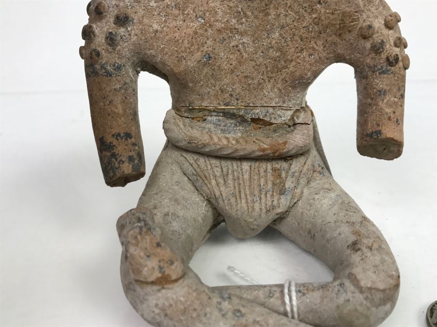 Old Pottery Figure Artifact Of Unknown Origin - Clean Break At Mid-Section Of Figure [Photo 22]