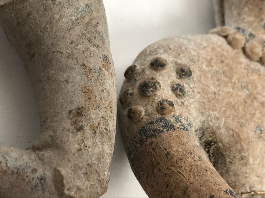 Old Pottery Figure Artifact Of Unknown Origin - Clean Break At Mid-Section Of Figure [Photo 4]