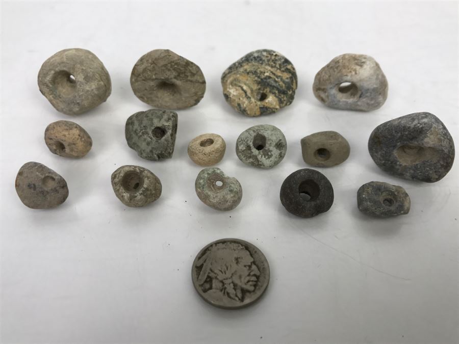 Pre-Columbian Carved Stone Beads