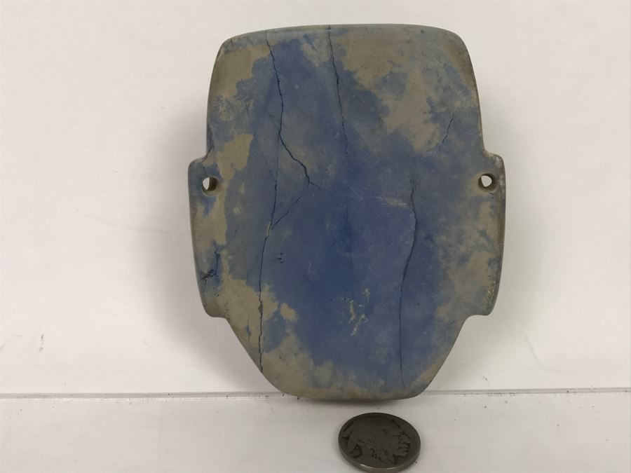 Smooth Carved Stone Face Artifact Of Unknown Origin 254g [Photo 10]