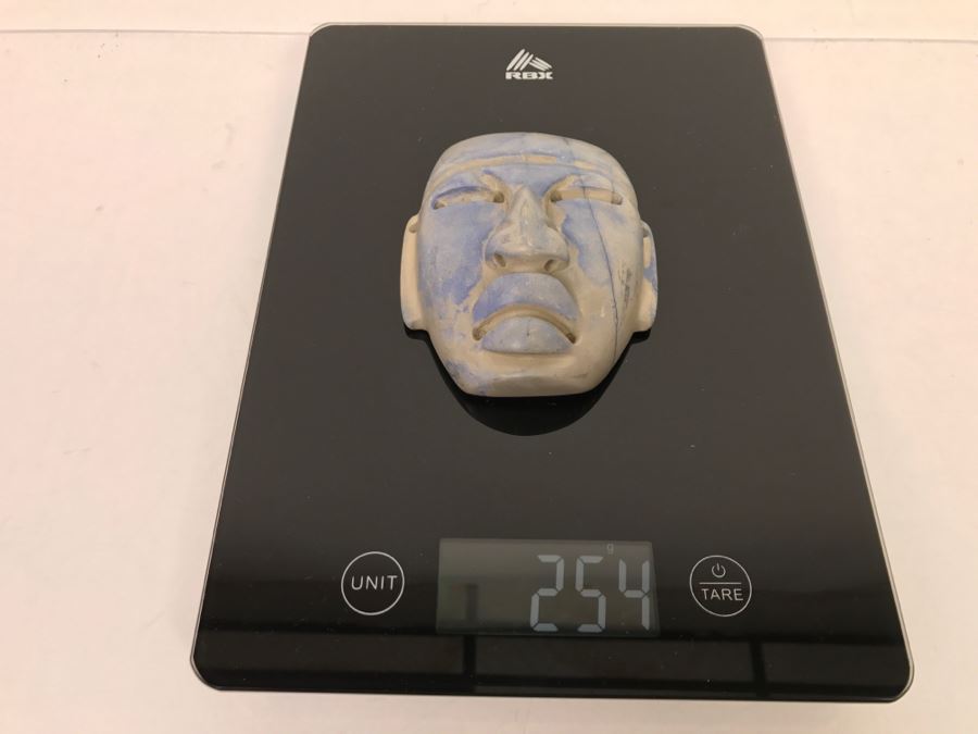 Smooth Carved Stone Face Artifact Of Unknown Origin 254g [Photo 28]