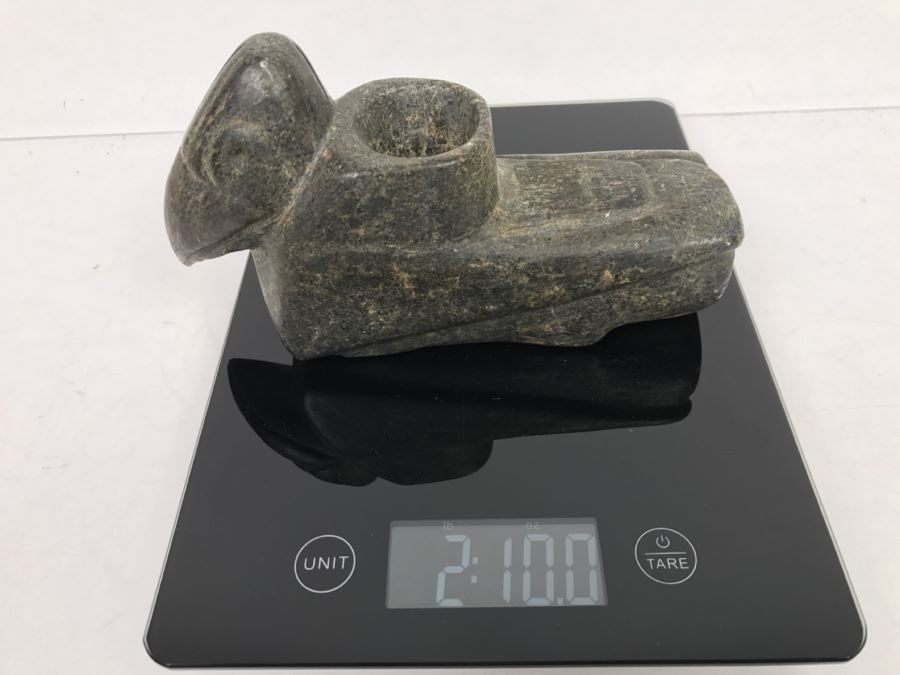 Antique Bird Effigy Steatite Native American Indian Pipe From Bartow County, Georgia [Photo 30]