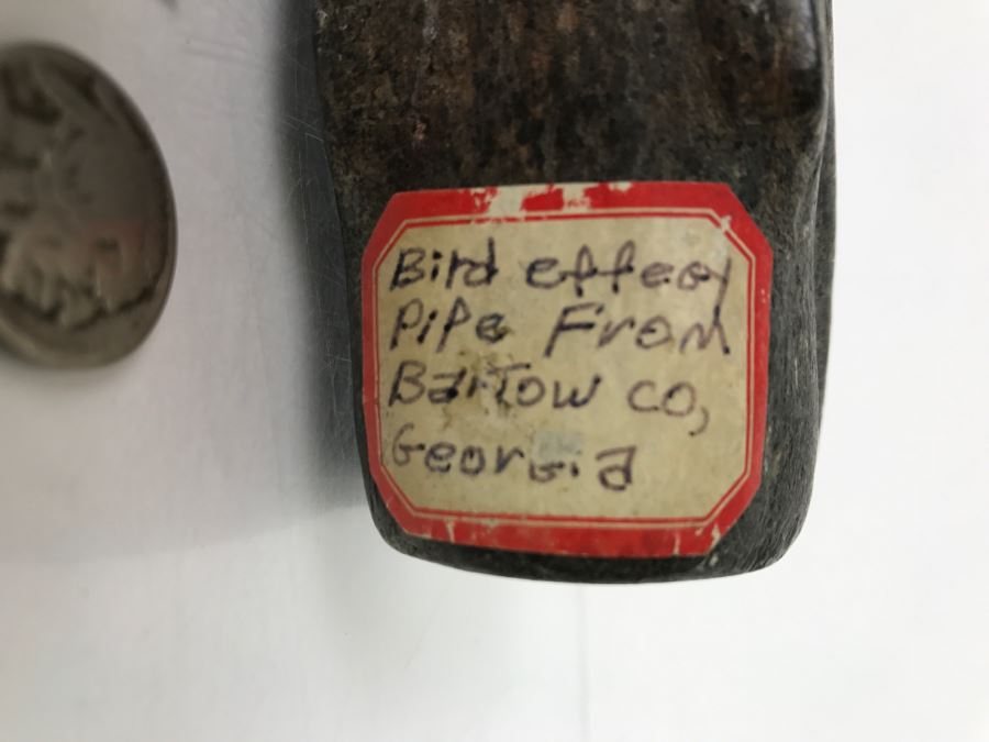 Antique Bird Effigy Steatite Native American Indian Pipe From Bartow County, Georgia [Photo 26]