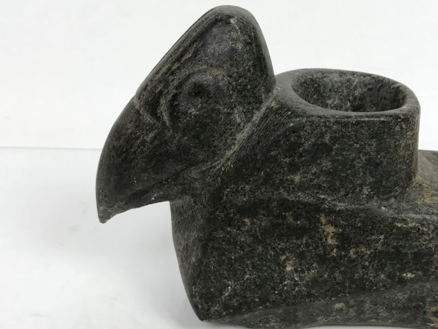 Antique Bird Effigy Steatite Native American Indian Pipe From Bartow County, Georgia [Photo 15]