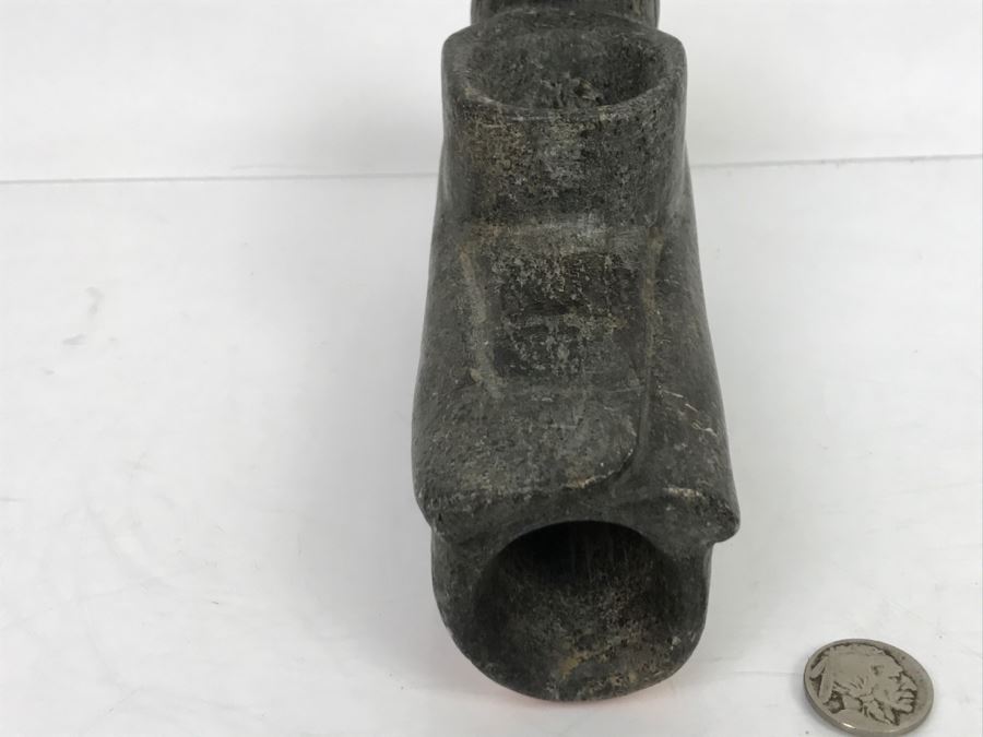 Antique Bird Effigy Steatite Native American Indian Pipe From Bartow ...