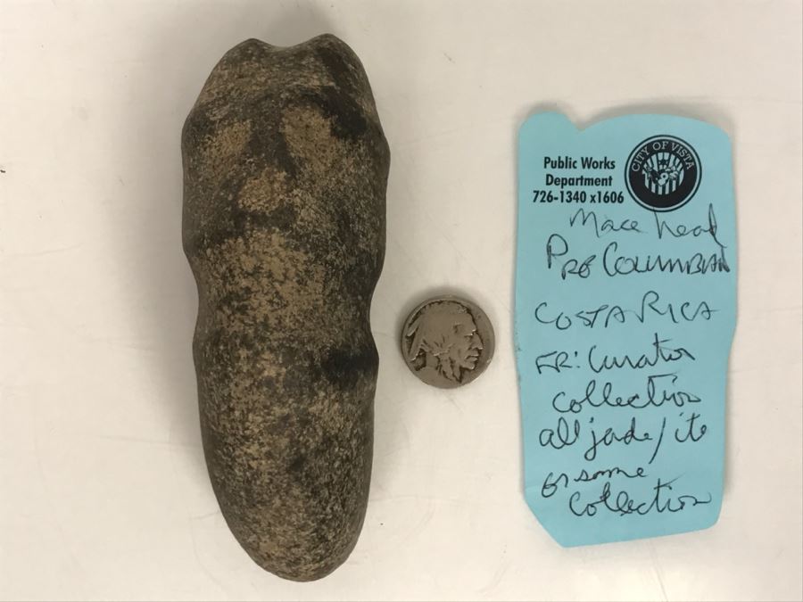 Pre-Columbian Mace Head From Costa Rica 322g [Photo 18]