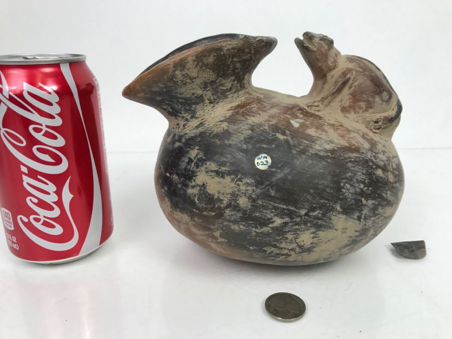 Old Pottery Pot With Frog Handle Of Unknown Origin [Photo 1]