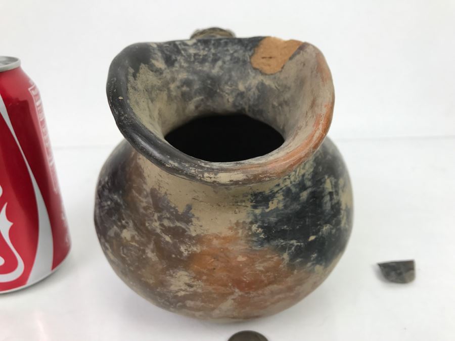 Old Pottery Pot With Frog Handle Of Unknown Origin [Photo 6]
