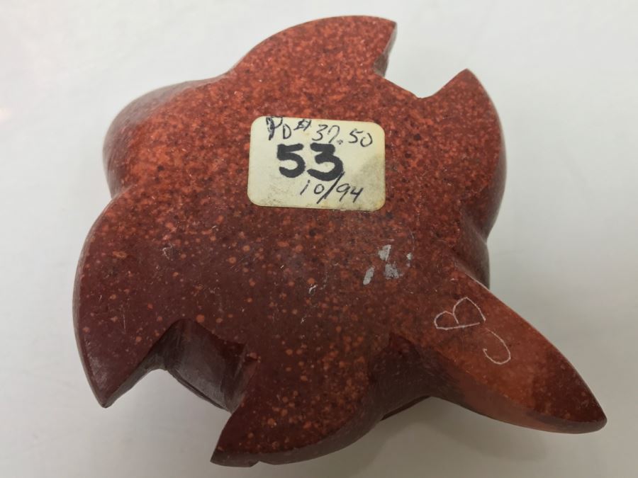 Carved Pipestone Catlinite Turtle Signed CB [Photo 13]