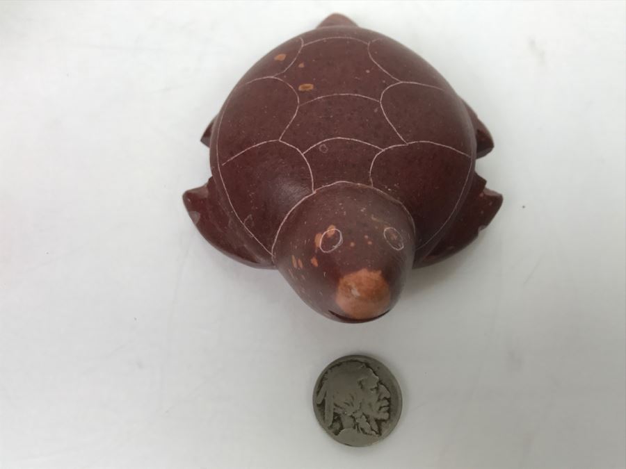 Carved Pipestone Catlinite Turtle Signed CB [Photo 7]