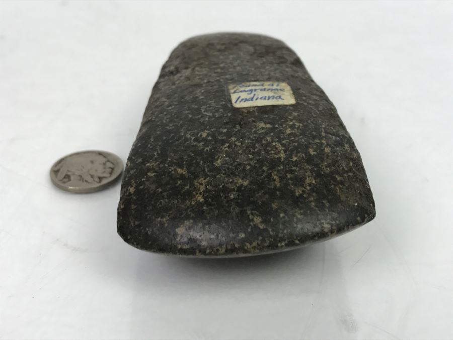 Old Native American Carved Stone Celt Wood Working Tool Found At Lagrange, Indiana [Photo 2]