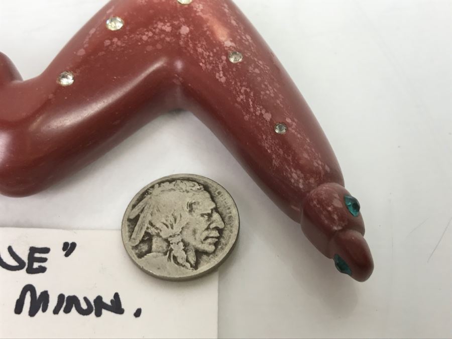 Native American Rattle Snake Pipestone Carving With Stones From Minnesota [Photo 6]