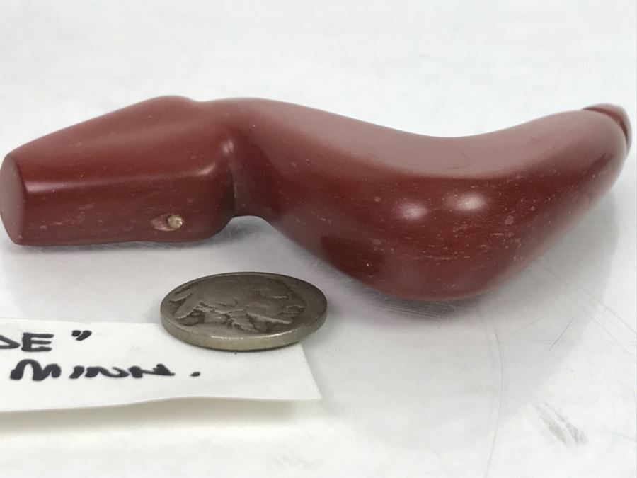 Native American Rattle Snake Pipestone Carving With Stones From Minnesota [Photo 17]