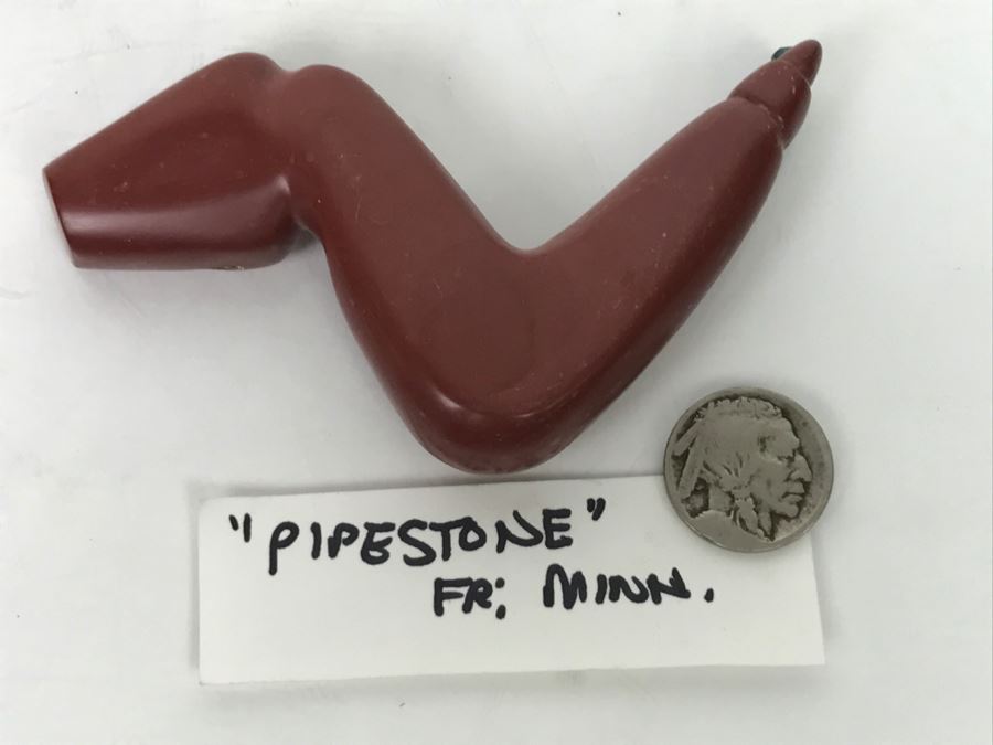 Native American Rattle Snake Pipestone Carving With Stones From Minnesota [Photo 18]